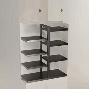 समायोज्य 8-टियर आयरन पैन आयोजक विस्तार कैबिनेट शेल्फ स्टोरेज धारक रसोई संगठन सिंक पॉट ढक्कन रैक - Product Image 3