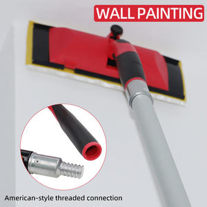 Espátulas de calidad industrial al por mayor para bricolaje con mango largo, cepillo para cantos y bordeador de pintura con diseño cuadrado - Product Image 5