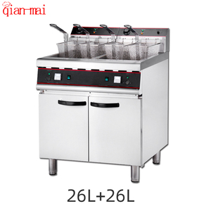 Freidora Eléctrica Comercial de Acero Inoxidable de Dos Tanques y Cuatro Cestas, 26L, para Restaurantes de <span class=keywords><strong>Papas</strong></span> Fritas, Pescado, Donuts, Pollo KFC - Product Image 1
