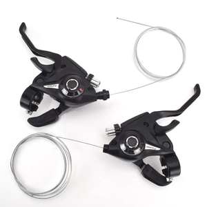 Palanca de cambios de velocidad <span class=keywords><strong>3x7</strong></span> para bicicleta MTB, combinación de palanca de freno con Cables de cambio internos, piezas de bicicleta, <span class=keywords><strong>desviador</strong></span> <span class=keywords><strong>delantero</strong></span> 3*8s - Product Image 1