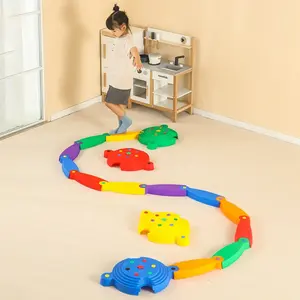 kindergarten educational Gymnastics Bridge Balancing Stone Wavy Circle balance beam sensory toys for autistic kids