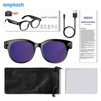 Gafas Inteligentes con IA y Cámara, 8MP HD, Video 4K, Estabilización EIS, Batería de 290mAh, Bluetooth, para Trabajo, Béisbol, Ciclismo