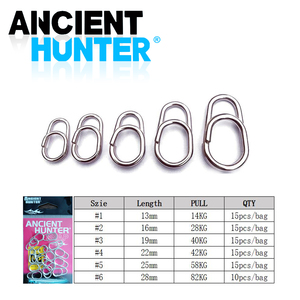 Ancien anneau à broche ovale hunter en acier inoxydable à haute résistance, accessoires d'équipement <span class=keywords><strong>de</strong></span> pêche pêche en océan - Product Image 2