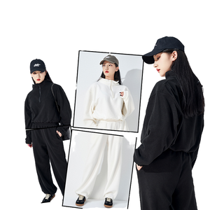 Nuovo Completo Tuta in Pile da <span class=keywords><strong>Donna</strong></span> 2025 <span class=keywords><strong>Invernale</strong></span> Caldo Due Pezzi con Felpa con Cappuccio e Pantaloni da Jogging per Abbigliamento Casual - Product Image 3