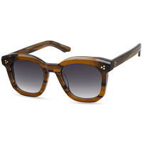 Grandes lunettes de soleil écaille de tortue en acétate pour homme et femme avec logo imprimé personnalisé de luxe