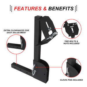 CNSPEED Soporte para Neumáticos de Repuesto de Acero con Capacidad de Carga de 50 kg para Automóviles y Camiones con Mecanismo de Bloqueo - Product Image 3