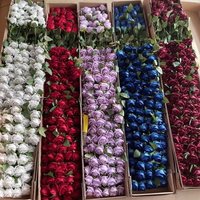 DKB Fabrikgroßhandel Künstliche Rosen Rot Blau Lila Kundenspezifischer Großhandel Echter Seidenrose mit Echtberührung