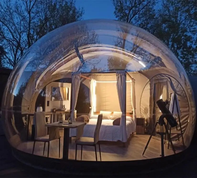 High Quality Clear Globe Inflatable Bubble Camping Resort Luxury Glamping Dome Tent Garden Bubble Outdoor