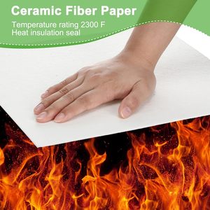10 Pcs Ceramic Fiber Kiln Paper 11x12 Inches High Temperature Rectangle 0.12 Inches Thick Insulation <strong>Fireproof</strong> <strong>Material</strong> - Product Image 3