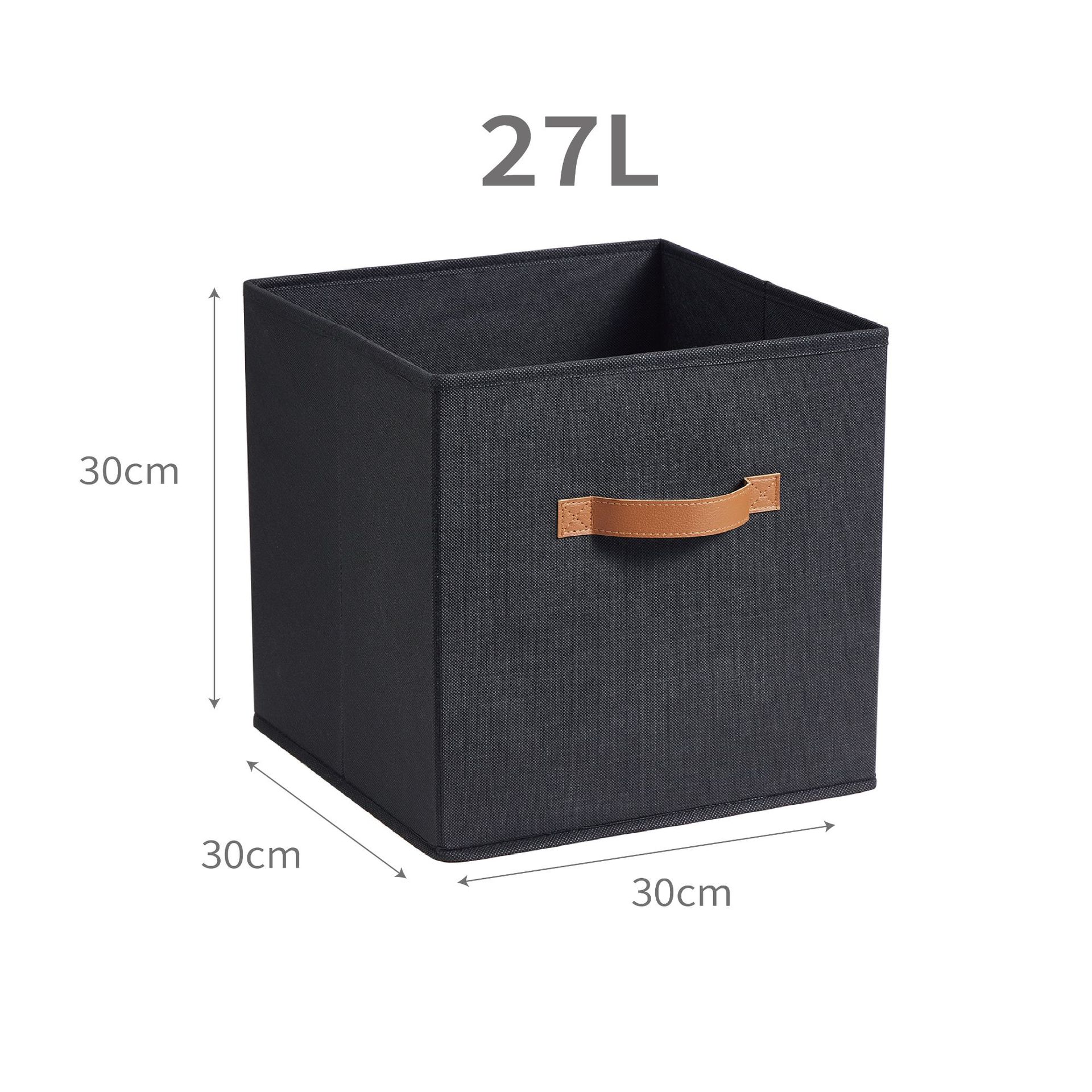 27L Black Leather Handle 30*30*30cm