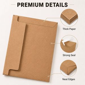 Sobres de papel kraft blancos y grises A6 A5 A4, autoadhesivos, impermeables, gruesos, para documentos, para comercio electrónico. - Product Image 4
