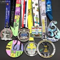 Design a buon mercato all'ingrosso la tua maratona in oro 3D in lega di zinco vuota in esecuzione medaglia sportiva in metallo personalizzata