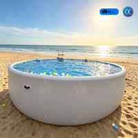 Piscine gonflable commerciale ronde géante Ipoo Go, durable, à structure Drop Stitch, avec pompe électrique, directement de l'usine