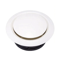 Diffuseur de plafond rond pour climatisation Abs, grille d'aération réglable, couvercles de ventilation, amortisseur pour la ventilation du système HAVC