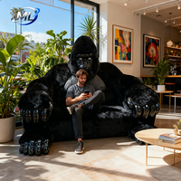 Canapé-lit d'angle King Kong Gorilla, design nordique, tendance, en forme d'animal, en éponge et similicuir, pour appartement moderne