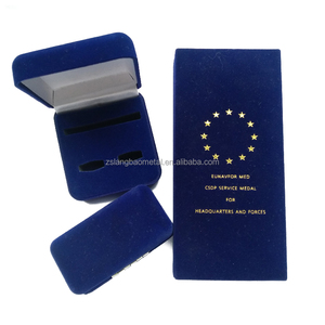 Tùy chỉnh Quà tặng khuyến mãi cao cấp nhung đồ trang sức bao bì hộp lưu trữ hộp lưu niệm đồng xu vàng hộp huy chương - Product Image 6