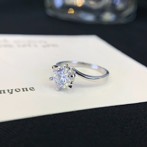 Hotsale romantico oro 18K 1ct Moissanite anello di diamanti anello di fidanzamento anello di nozze gioielli per le donne - Product Image 2