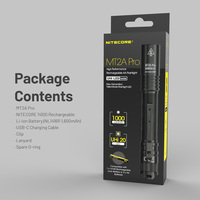 Lampe torche LED rechargeable par USB de 1000 lumens, étanche, avec corps en alliage d'aluminium, indice de protection IP68, pour le camping en plein air et l'utilisation domestique