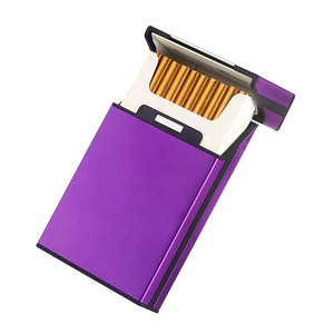 Estuche soporte para cajas para 20 piezas Paquete de cigarrillos Hombres Humo Tabaco Estuche de aluminio Soporte para cigarrillos Estuche para cigarrillos reutilizable