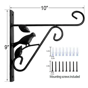 Ootonya — Pot de fleurs pour alimentation d'oiseaux, lanternes, carillons éoliens, <span class=keywords><strong>support</strong></span> pour plantes suspendu, crochets pour déco de jardin, 4 paquets - Product Image 1