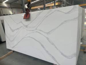 Cuarzo Artificial Gris Calacatta, Piedra Artificial de Primera Calidad - Product Image 4