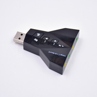Adaptateur audio USB 2.0 7.1 canaux, double carte son, 2 en 1, carte son externe USB 3D