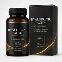 Acide Hyaluronique en Gros 250mg avec Complexe de Biotine 5000mcg pour l'Éclat de la Peau et la Lubrification Articulaire – Complément Alimentaire Marque Privée ODM