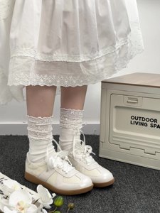 Chaussures de sport décontractées pour filles, en tissu respirant blanc, polyvalentes, tendance, style coréen, chaussures de sport de luxe, amorti plat, printemps - Product Image 4