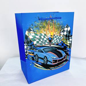 Sac à chaussures pour vêtements de père pour hommes Sac à chaussures en carton blanc ivoire recyclé écologique Sac cadeau imprimé brillant plastification numérique - Product Image 3