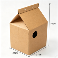 KYOSEI Maison-griffoir pour chat en papier ondulé de liège écologique, pliable, design moderne et minimaliste, durable et léger, jouet pour