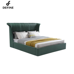 Set di Mobili per Camera da <span class=keywords><strong>Letto</strong></span> di Lusso Vintage <span class=keywords><strong>Verde</strong></span>, <span class=keywords><strong>Letto</strong></span> Matrimoniale <span class=keywords><strong>Verde</strong></span> Scuro con Testiera a Forma di Ala - Product Image 5