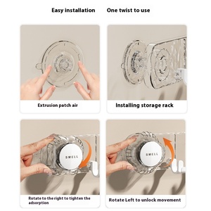 Rotating Wave <strong>Hook</strong> Strong Load-Bearing Capacity No-Drill Plastic Suction Cup Bathroom Toilet Door Back Wall Adhesive <strong>Hook</strong> <strong>Tool</strong> - Product Image 4