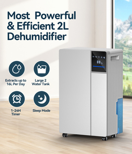 Déshumidificateur domestique silencieux et portable, mini, pour pièce, avec minuterie 24h, arrêt automatique, petit déshumidificateur à compresseur pour salle de bain intérieure - Product Image 5