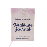 Carnet de Gratitude Personnalisé en Lin, Couverture Rigide A5, Cahier d'Inspiration pour l'Autosoins, Spirale, Bien-être Mental et Pleine Conscience