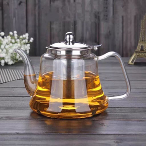 Nuovo Design Trasparente per Teiera in Vetro <span class=keywords><strong>Pyrex</strong></span>, Design a Vaso di Fiori, Teiera ad Alta Capacità per Set da Caffè e Tè - Product Image 5