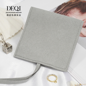 DEQI Custom logo square Microfiber Velvet Pouch Bag <b>Envelope</b> Style for Premium Jewelry Storage Jewelry <b>Gift</b> Packaging Pouches - Product Image 4