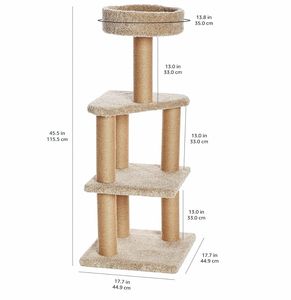 تصميم حديث للأماكن الداخلية خشب صلب ، برج شجرة سقف Conde للقطط الكبيرة - Product Image 6