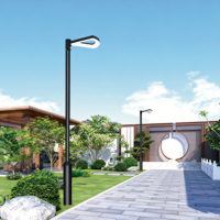 Lampadaire LED extérieur, éclairage de jardin, 30W AC85-265V 130LM/W, lumière élégante moderne, 6000K, PC aluminium IP65, 430X430X350MM