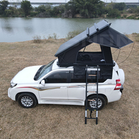 Tente de toit rigide SNDN X Hinge pour camping en plein air, 2-3 personnes, éclairage LED, tente de toit pliable X Fold, aluminium, 4x4, tout-terrain, RTT