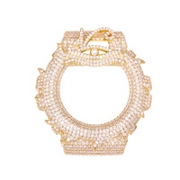 Casing Jam Tangan Moissanite Full Flooded Bust Down Perak 925 Bersertifikat VVS1 Gra, Casing Jam Tangan Kustom, Suku Cadang Pengganti Casing