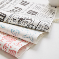 Papier d'emballage jetable résistant à l'huile Breakfats Sandwich emballage pour petit déjeuner collations gâteaux pain Hamburger emballage découpable