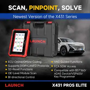 Lanciare X431 pro ELITE strumento di diagnostica automatica bidirezionale con sistema completo di codifica ECU CANFD 32 + funzione speciale guida VAG