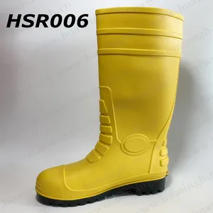 XC, stivali in gomma resistenti agli urti e allo scivolamento dell'industria pesante stivali in PVC da lavoro impermeabili economici agricoli HSR006