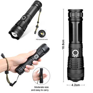 Siêu sáng 1000 lumen có thể sạc lại USB Zoomable Đèn pin công suất cao LED <span class=keywords><strong>Torch</strong></span> Hợp kim nhôm không thấm nước XHP50 Led <span class=keywords><strong>zoom</strong></span> <span class=keywords><strong>Torch</strong></span> - Product Image 3