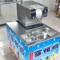 Chariot à glace pilée entièrement automatique 2025, pliable, adapté à diverses machines à glace pilée commerciales