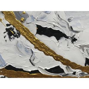 Peintures à l'huile minimalistes ondulées, art contemporain sur toile, peinture à l'huile abstraite Wabi Sabi, décoration intérieure - Product Image 2