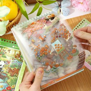 37 Stickers Per Pack Hanano Eharu 1.0 Series Scenery Sticker <b>Book</b> Children's 3D Sticker <b>Book</b> - Product Image 2