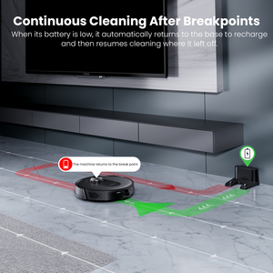Aspirateur robot Q8 2-en-1 avec navigation LDS, serpillière humide et sèche, nettoyage automatique intelligent pour hôtel et maison, filtre, batterie - Product Image 3