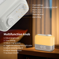 Réveil numérique pour troubles du sommeil avec fonction snooze, réveil progressif, simulation du lever du soleil, électronique, camping