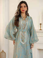 Robe de fête de l'Aïd 2025 pour femmes Broderie Maille Perlage Ramadan Abaya Longue Kaftan Vestidos Largos Robe de Dubaï Traditionnelle Musulmane